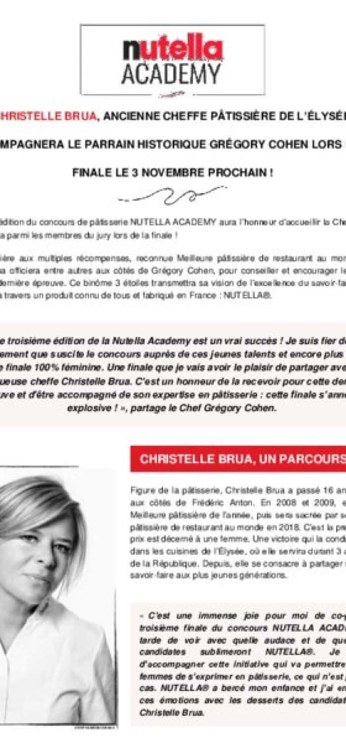 Nutella Academy x Christelle Brua